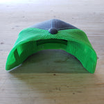 Maks Fab Snapback Hat - Grey/Neon Green