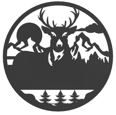 Deer Metal Sign