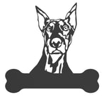 Doberman Metal Sign