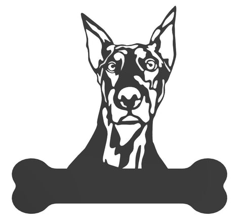 Doberman Metal Sign