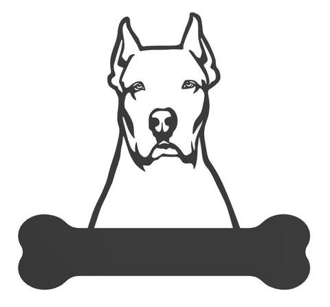 Dogo Argentino Metal Sign