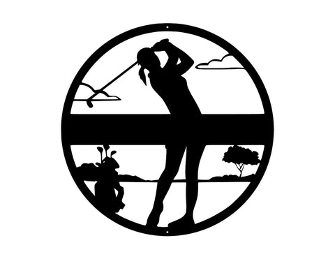 Female Golfer Monogram