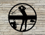 Female Golfer Monogram