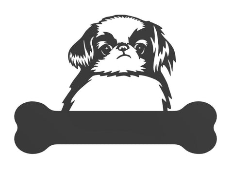 Japanese Chin Metal Sign