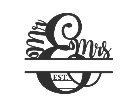 Mr & Mrs - Est. Monogram